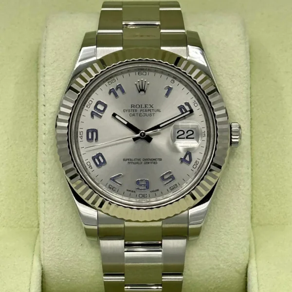 2012 Rolex Datejust II 41mm 116334 Oyster Silver Numerical Dial