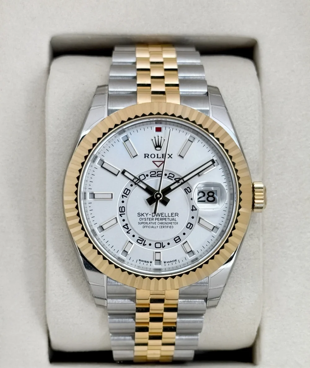 NEW 2025 Rolex Sky-Dweller 42mm 336933 Jubilee White Dial (STICKERED)