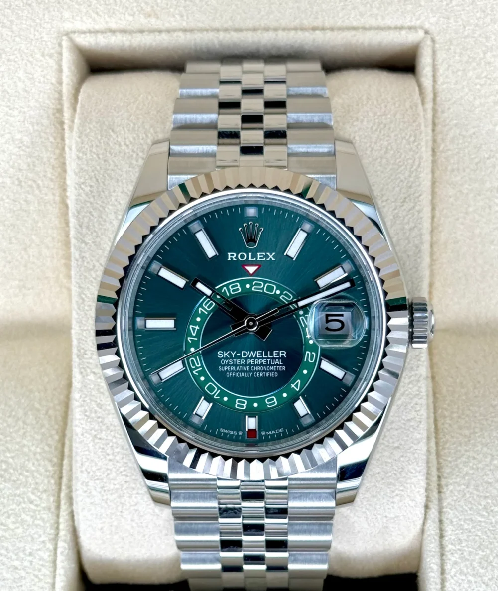 NEW 2025 Rolex Sky-Dweller 42mm 336934 Jubilee Green Dial