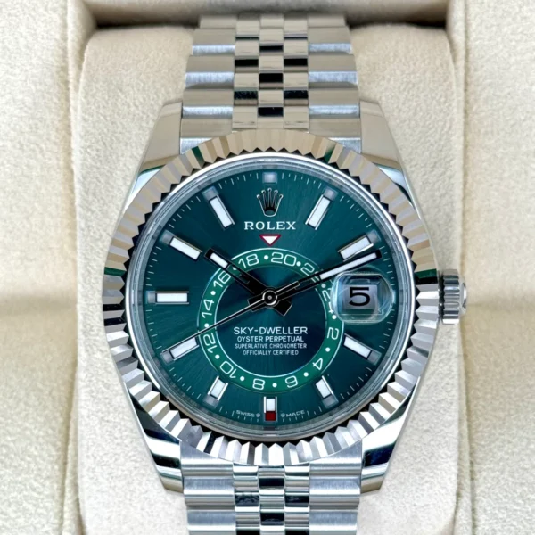 NEW 2025 Rolex Sky-Dweller 42mm 336934 Jubilee Green Dial