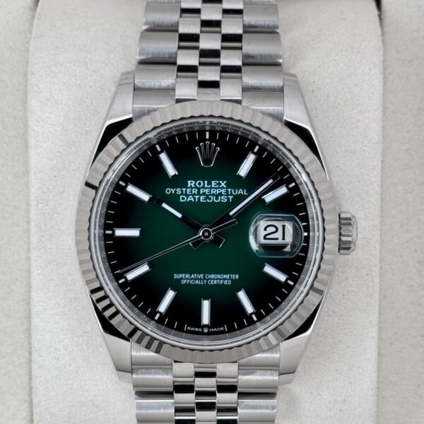 2026 Rolex Datejust 36mm 126234 Stainless Steel Jubilee Green Ombre Dial