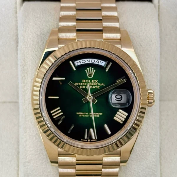 2025 Rolex Day-Date 40mm 228238 Presidential Green Ombre Dial
