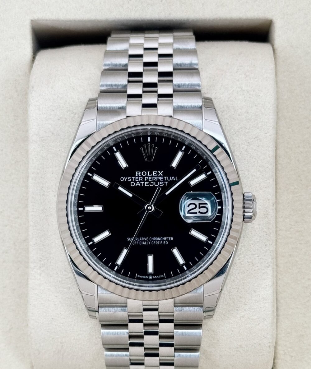 NEW 2026 Rolex Datejust 36mm 126234 Stainless Steel Jubilee Black Dial (STICKERED)