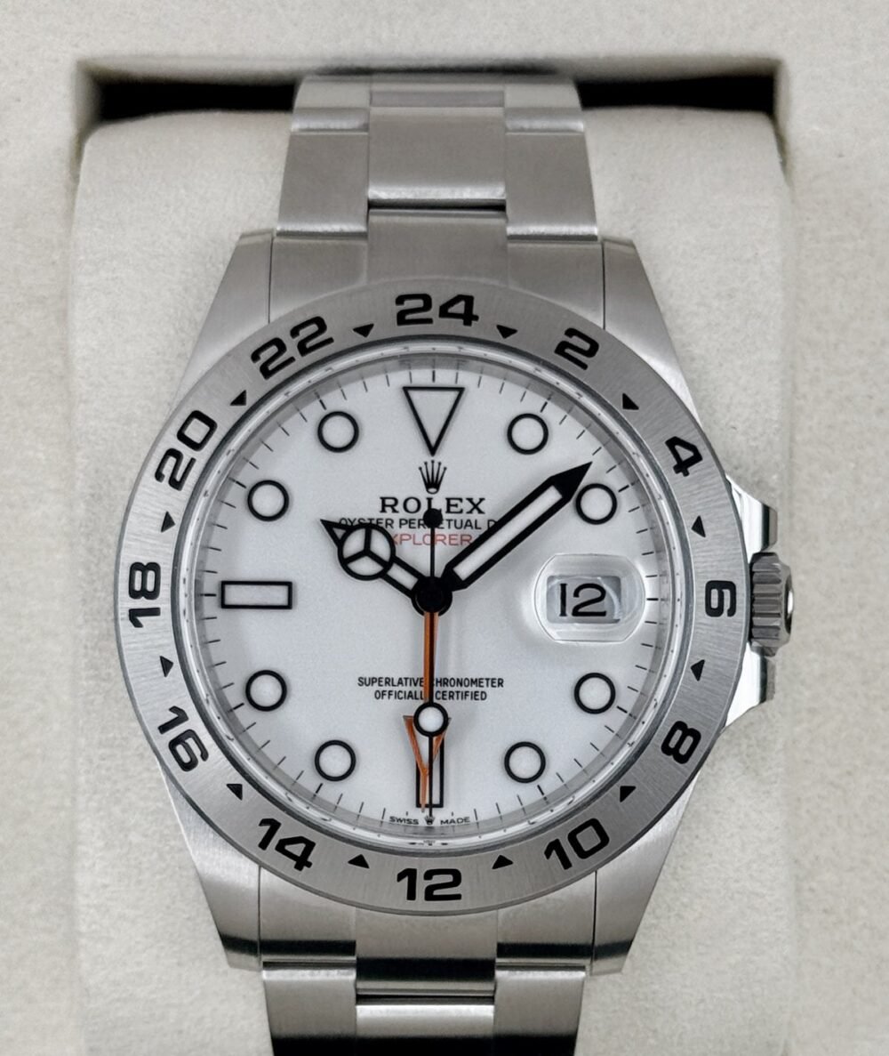 NEW 2026 Rolex Explorer II 42mm 226570 Stainless Steel Polar White Dial (NEW CARD AND STICKERED)