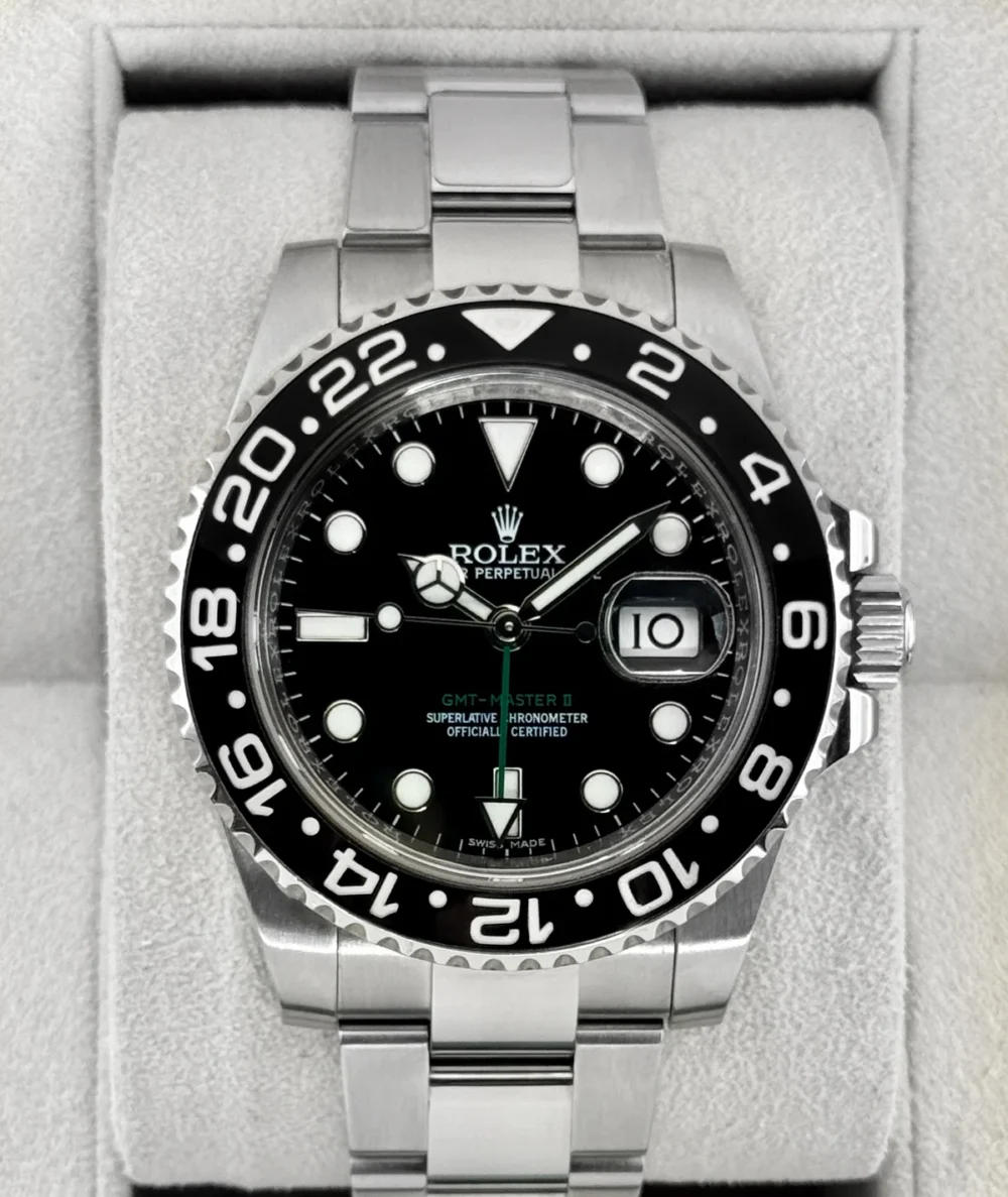 2016 Rolex GMT-Master II 40mm 116710LN Stainless Steel Black Dial