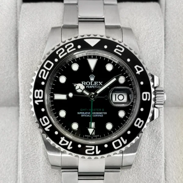 2016 Rolex GMT-Master II 40mm 116710LN Stainless Steel Black Dial