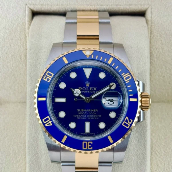 2017 Rolex Submariner "Bluesy" 40mm 116613LB Two-Tone Blue Dial