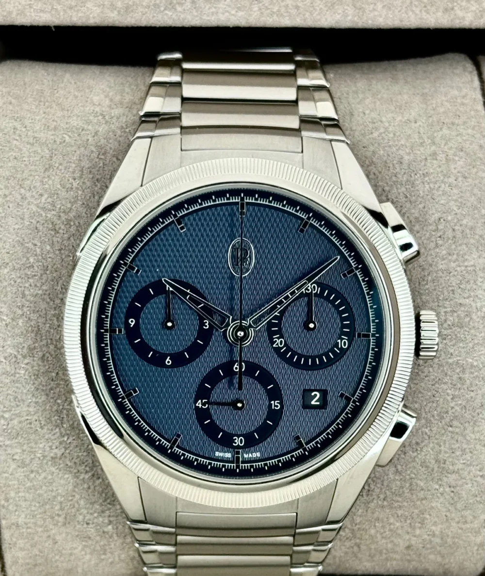 2025 Parmigiani Fleurier Tonda Pf Chronograph 42mm PFC915 Stainless Steel Blue Dial