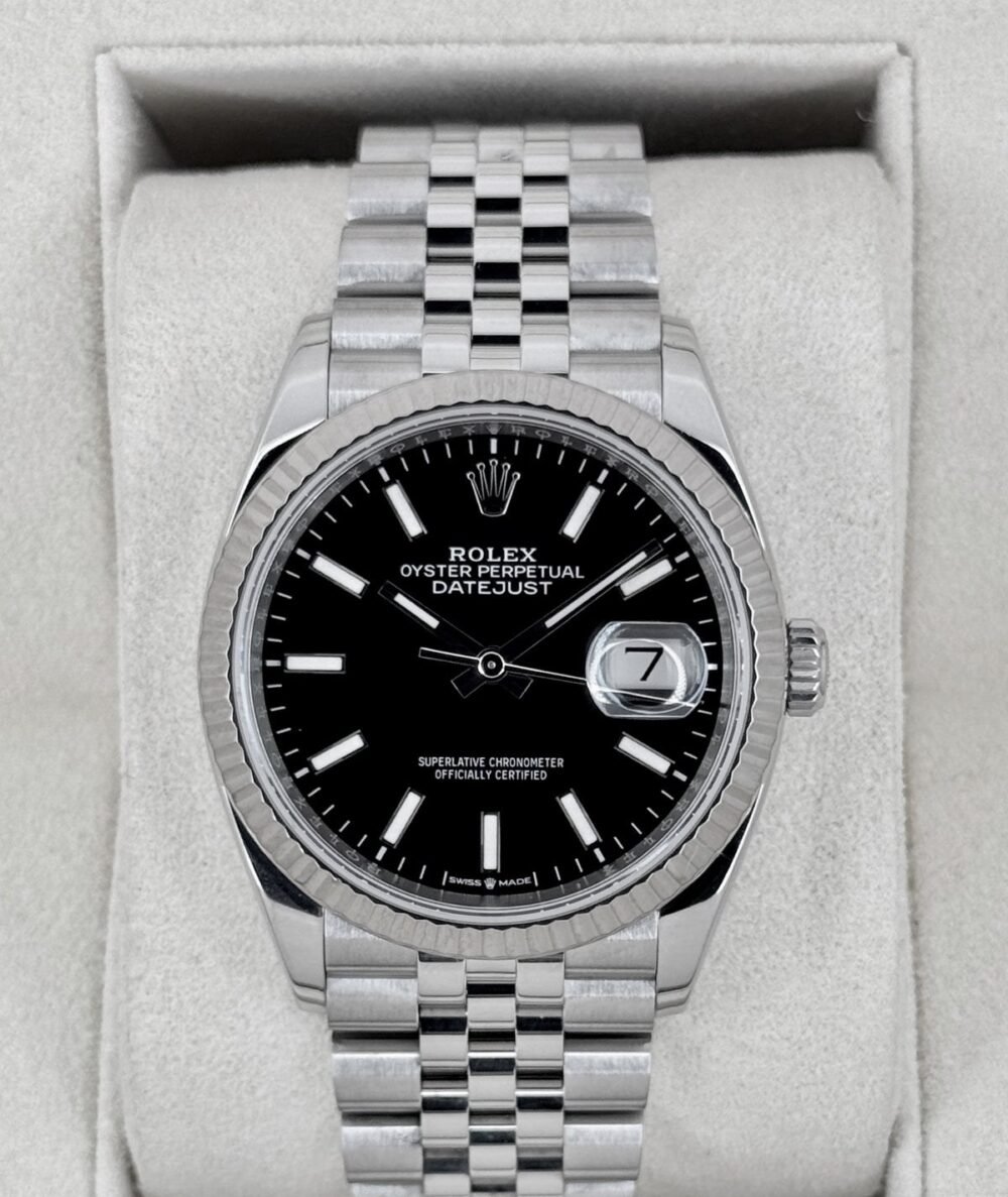 2019 Rolex Datejust 36mm 126234 Stainless Steel Jubilee Black Dial