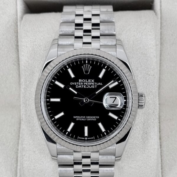 2019 Rolex Datejust 36mm 126234 Stainless Steel Jubilee Black Dial