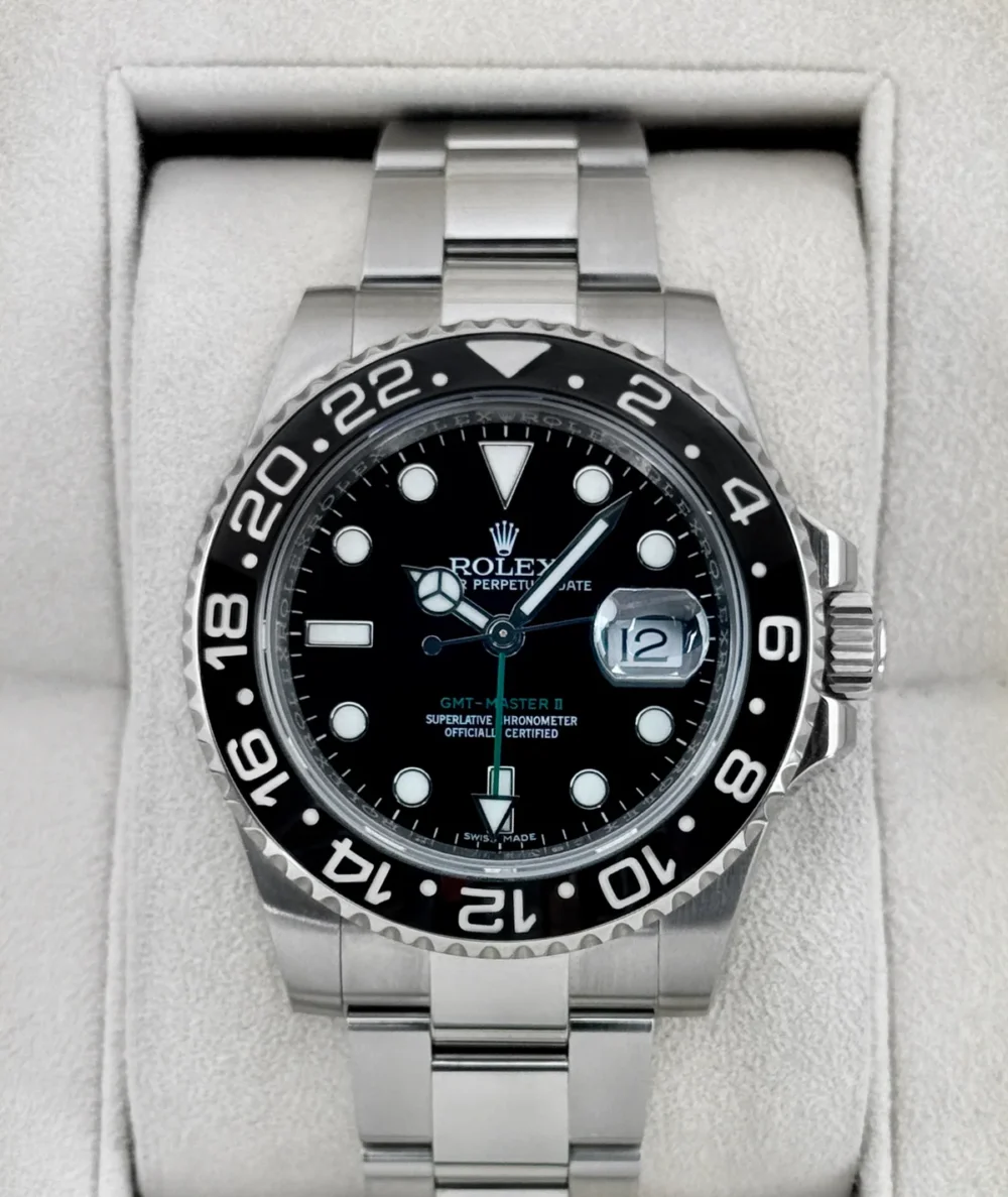 2018 Rolex GMT-Master II 40mm 116710LN Stainless Steel Black Dial