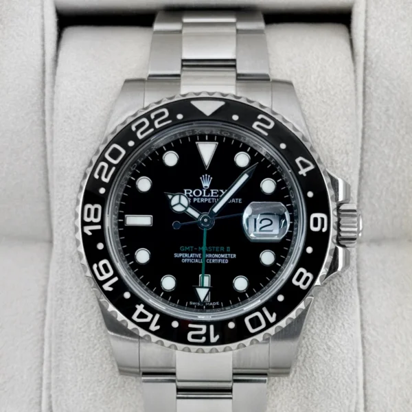 2018 Rolex GMT-Master II 40mm 116710LN Stainless Steel Black Dial