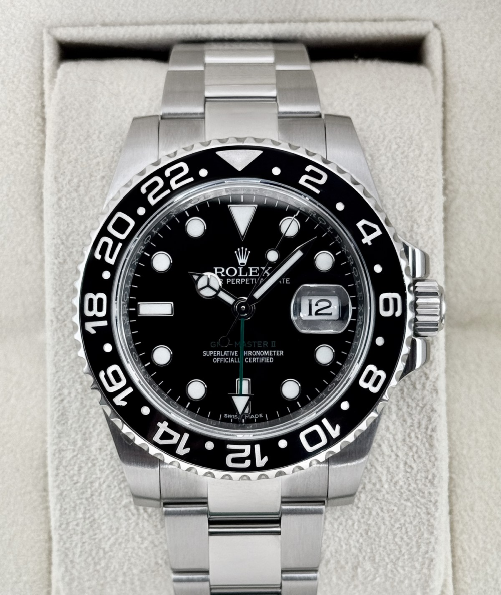 2016 Rolex GMT-Master II 40mm 116710LN Stainless Steel Black Dial