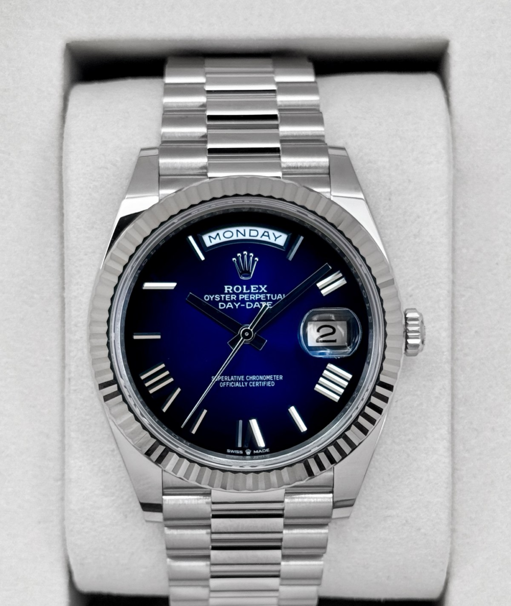 NEW 2026 Rolex Day-Date 40mm 228239 Presidential Blue Ombre Dial