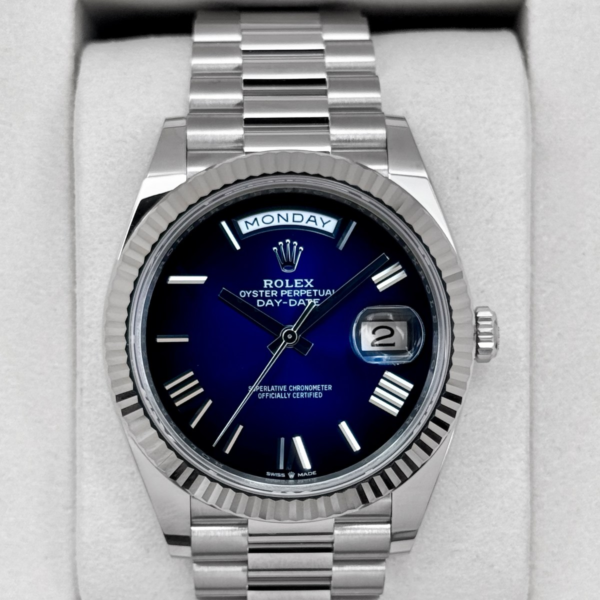 NEW 2026 Rolex Day-Date 40mm 228239 Presidential Blue Ombre Dial