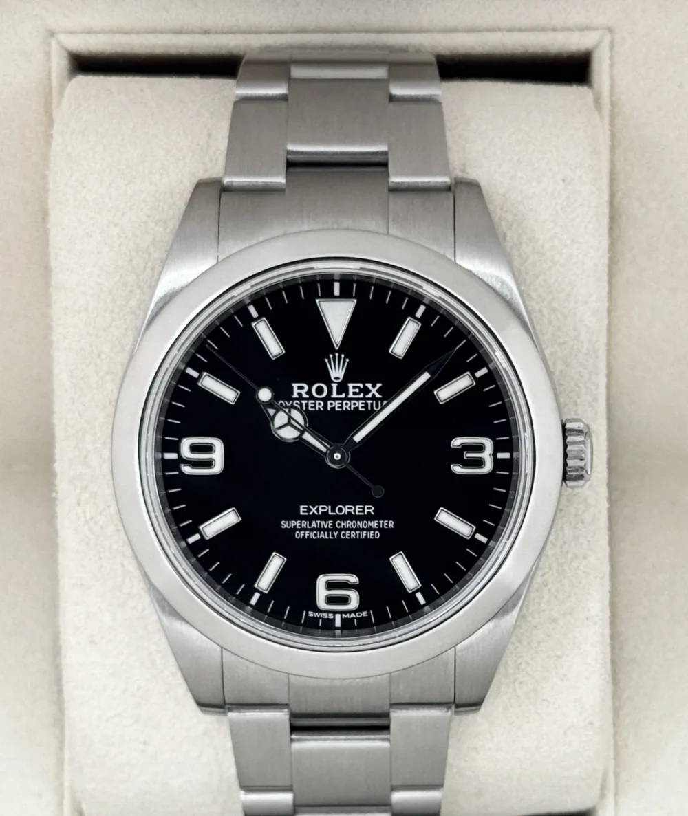 2018 Rolex Explorer 39mm 214270 Stainless Steel Black Dial