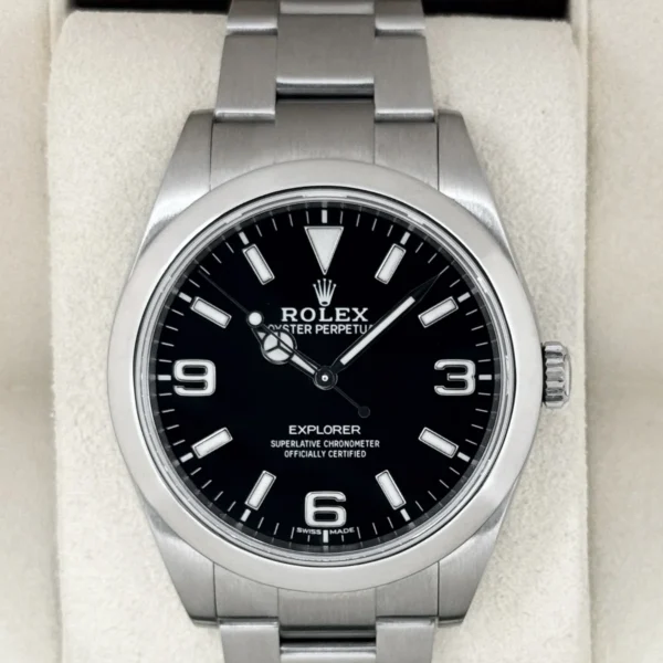 2018 Rolex Explorer 39mm 214270 Stainless Steel Black Dial