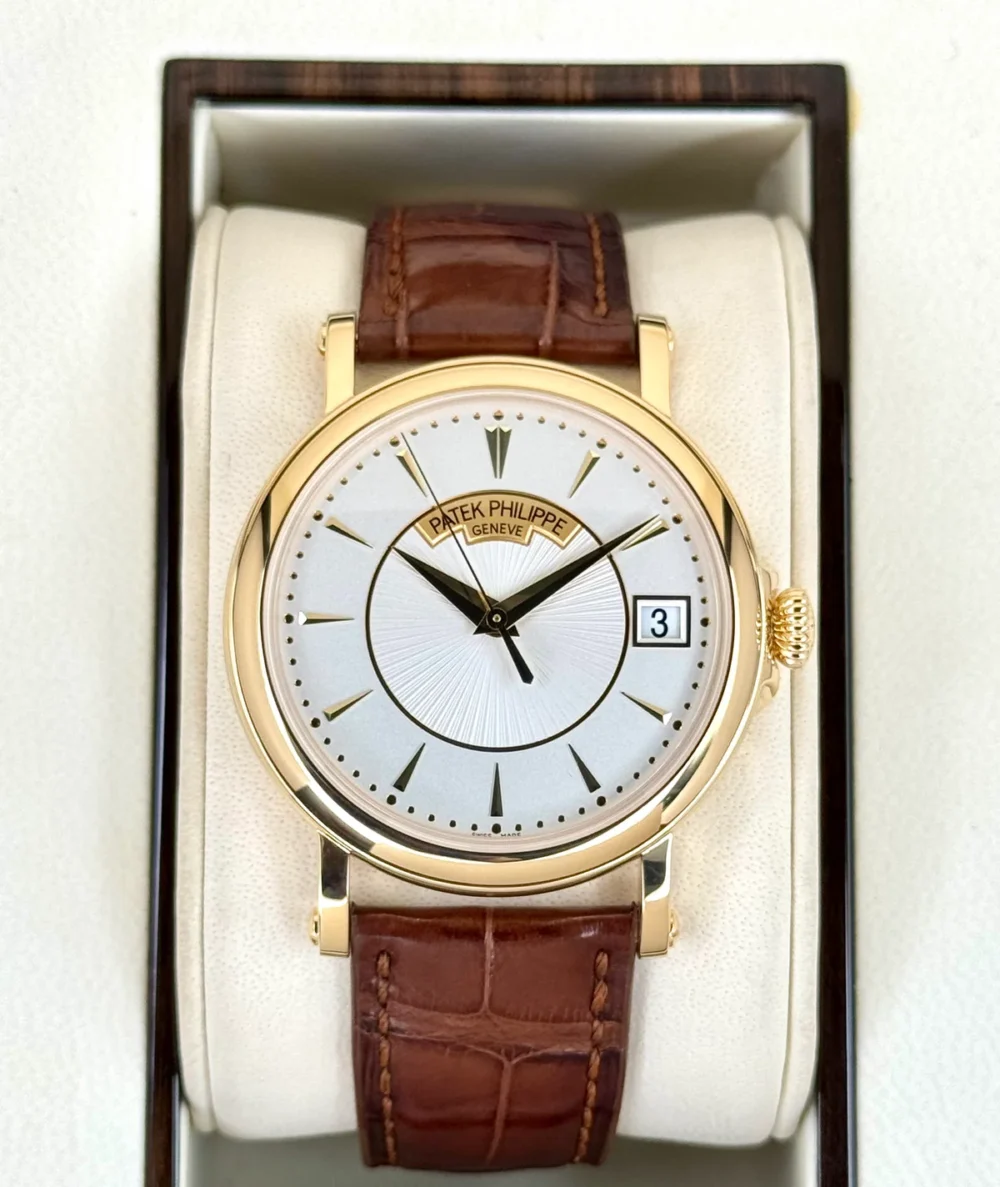 2013 Patek Philippe Calatrava 38mm 5153J Yellow Gold Silver Dial