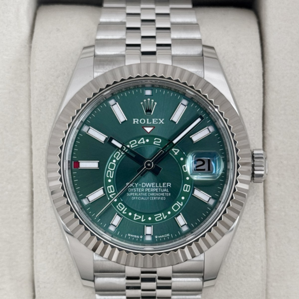 2026 Rolex Sky-Dweller 42mm 336934 Stainless Steel Jubilee Green Dial