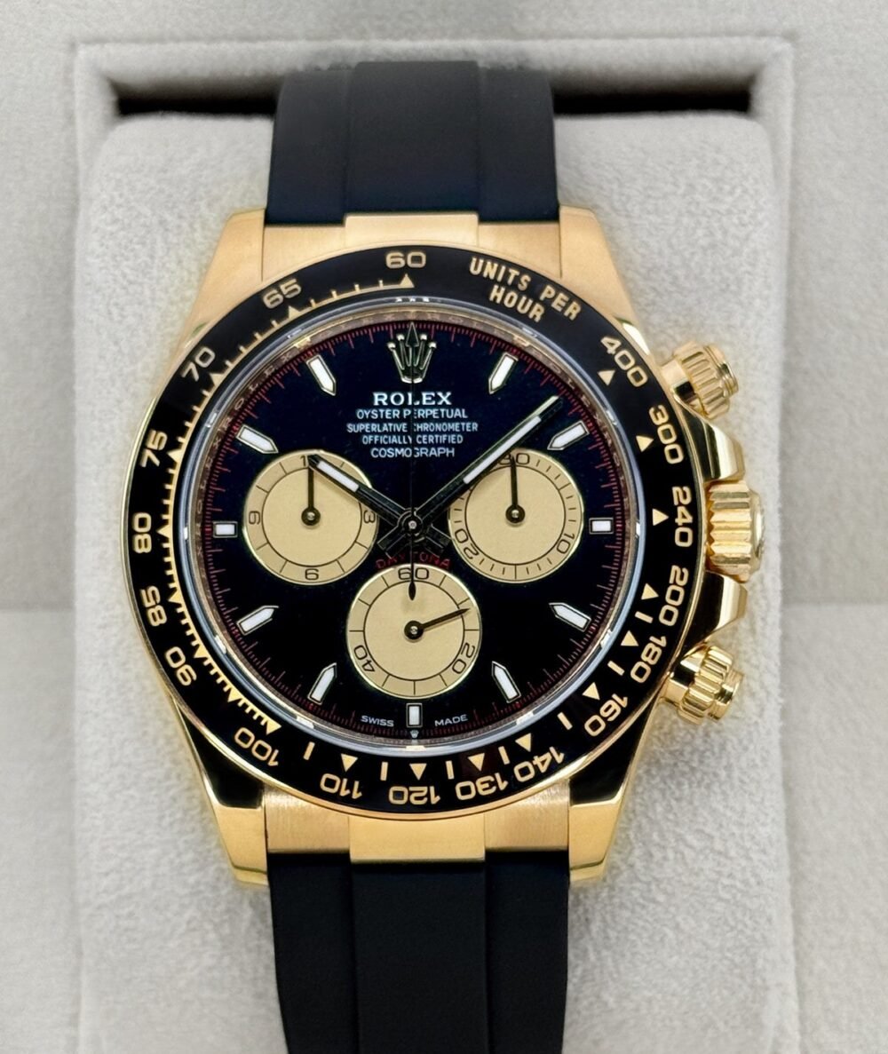 2024 Rolex Daytona Paul Newman 40mm 126518LN Yellow Gold Oysterflex Black Dial
