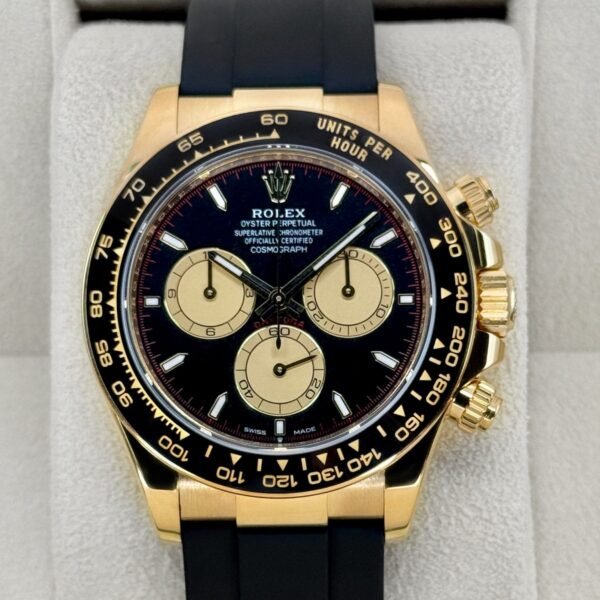 2024 Rolex Daytona Paul Newman 40mm 126518LN Yellow Gold Oysterflex Black Dial