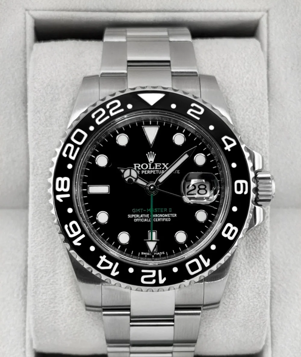 2015 Rolex GMT-Master II 40mm 116710LN Stainless Steel Black Dial