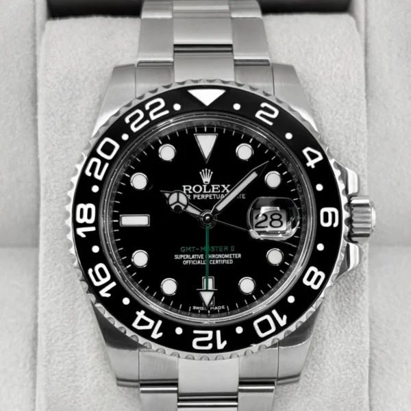 2015 Rolex GMT-Master II 40mm 116710LN Stainless Steel Black Dial