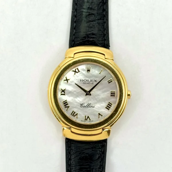 2006 Rolex Cellini 37mm 6623/8 18kt Yellow Gold Mother of Pearl Dial