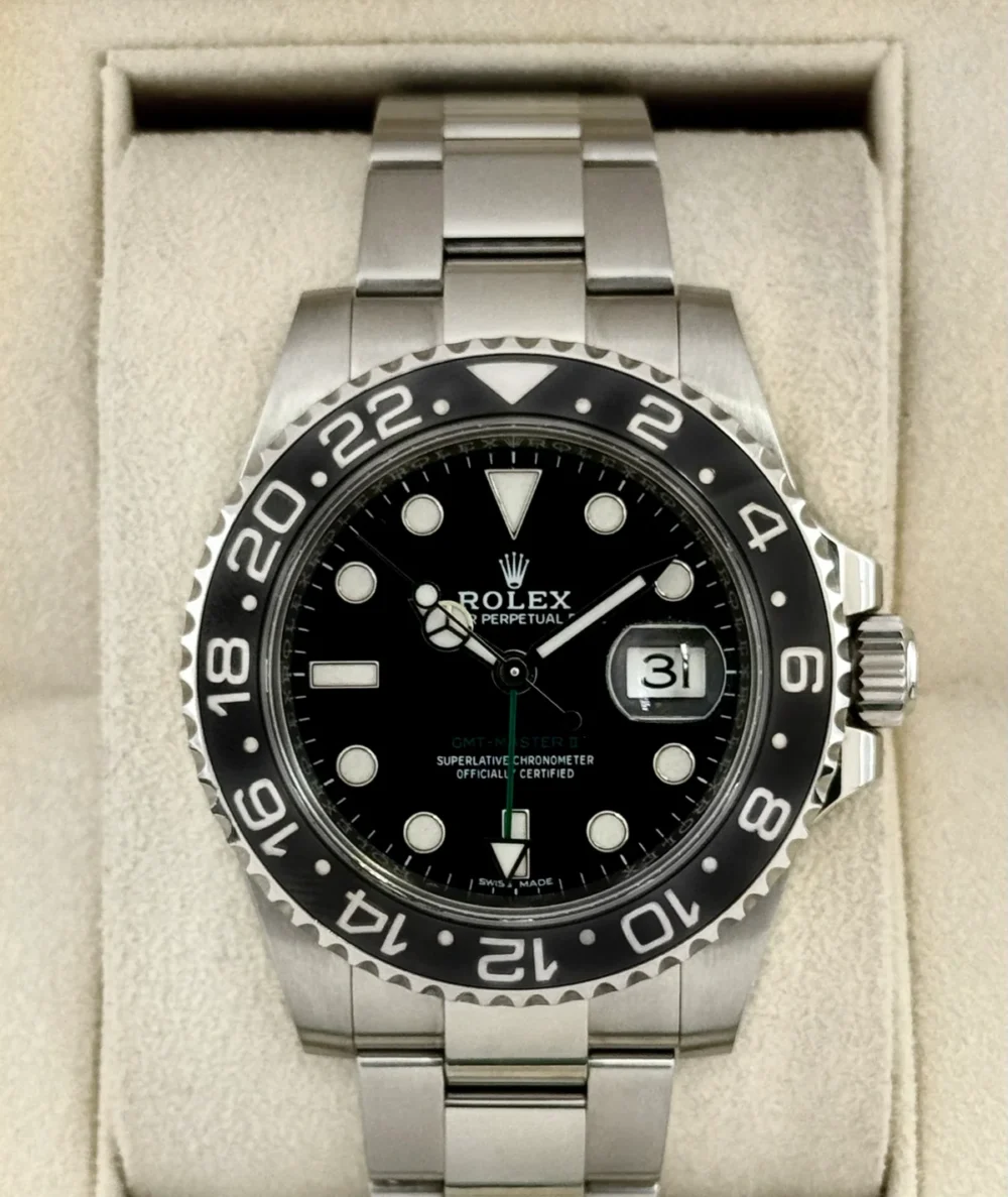2018 Rolex GMT-Master II 40mm 116710LN Stainless Steel Black Dial