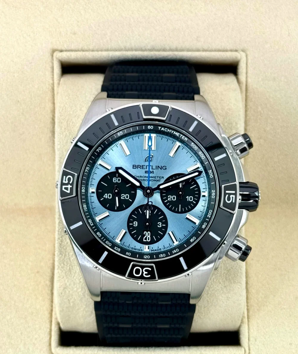 2024 Breitling Super Chronomat B01 44 PB01362 Stainless Steel Blue Dial