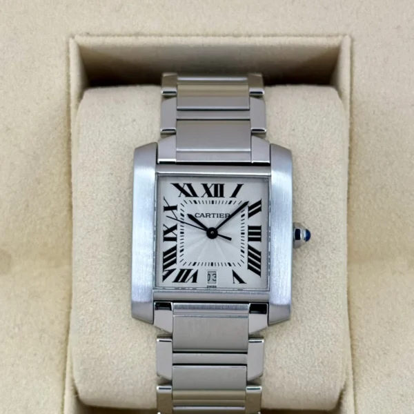 1999 Cartier Tank Francaise 28mm Stainless Steel White Dial