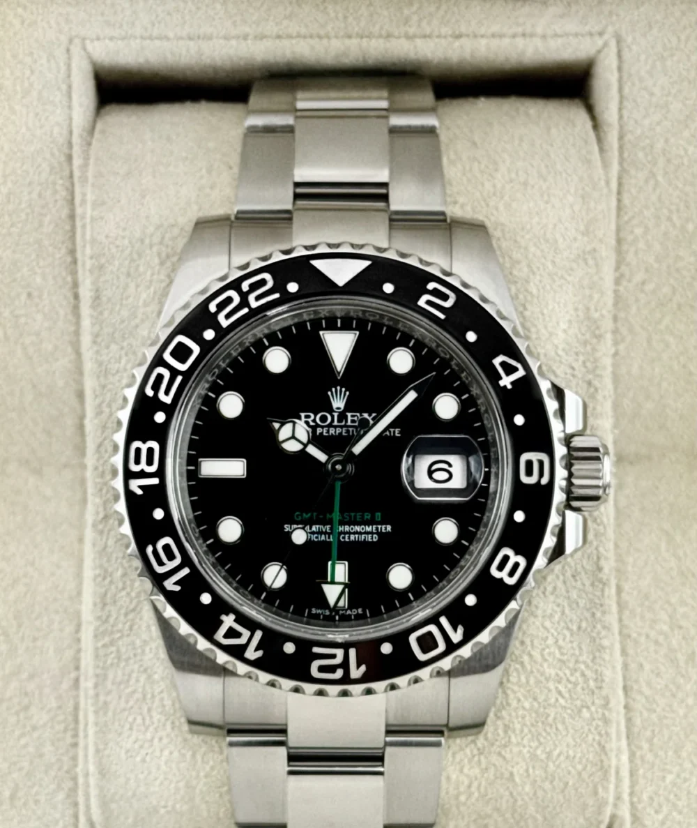 2016 Rolex GMT-Master II 40mm 116710LN Stainless Steel Black Dial