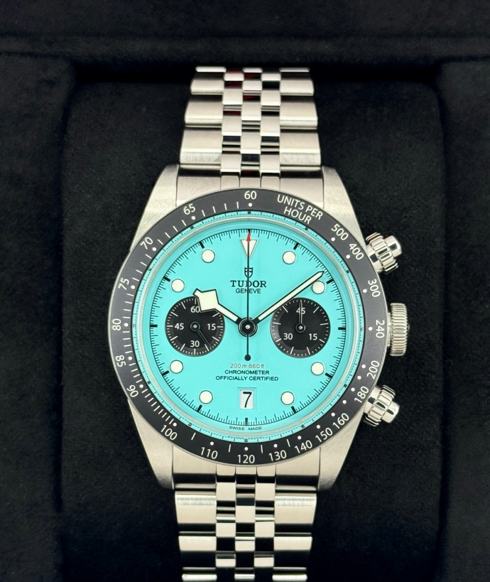 NEW 2026 Tudor Black Bay Chrono 41mm 79360N Flamingo Blue Dial
