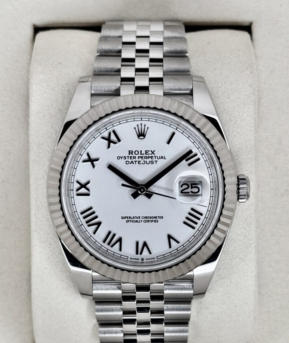 NEW 2026 Rolex Datejust 41mm 126334 Stainless Steel Jubilee White Roman Numeral Dial (STICKERED)