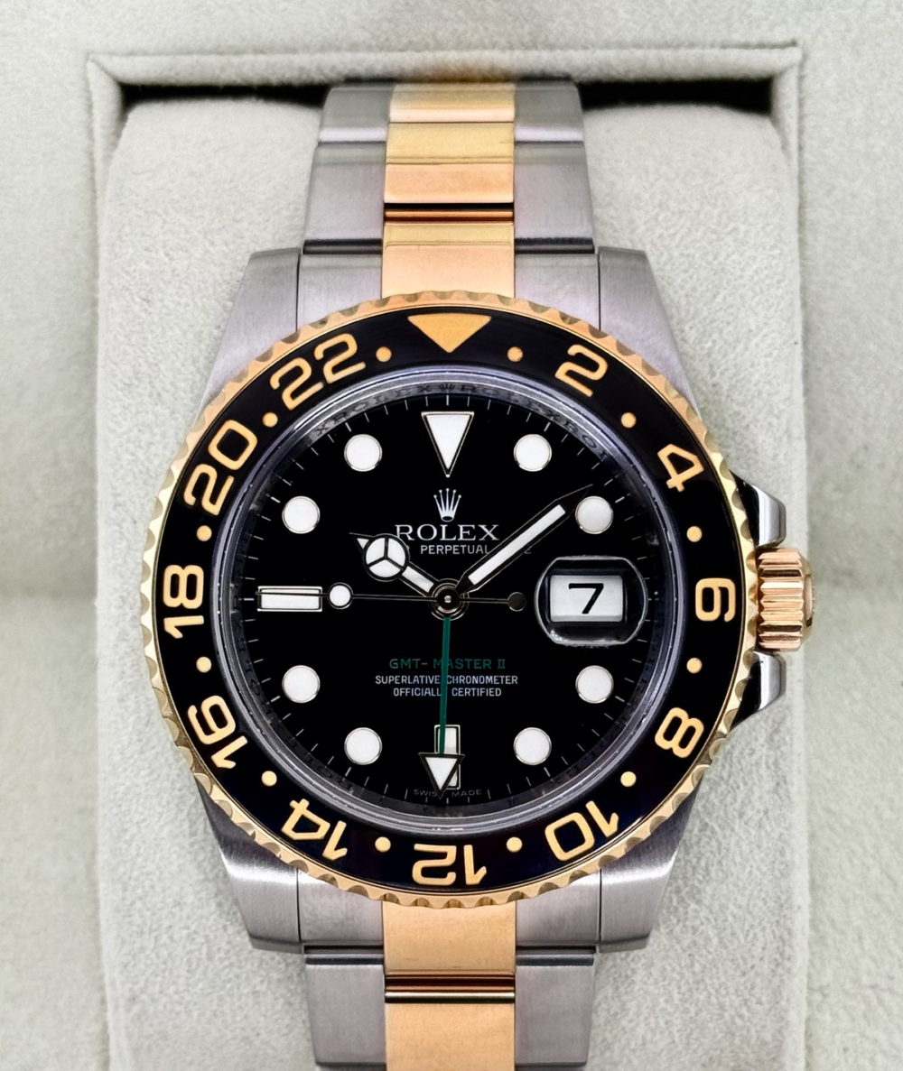 2012 Rolex GMT-Master II 40mm 116713LN Two-Tone Black Dial