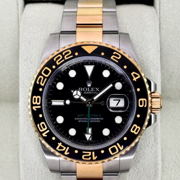 2012 Rolex GMT-Master II 40mm 116713LN Two-Tone Black Dial