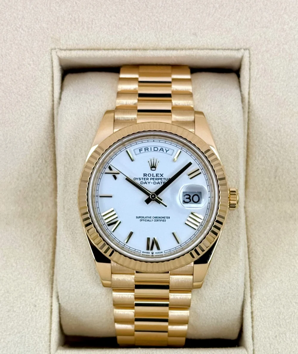 2022 Rolex Day-Date 40mm 228238 Presidential White Dial