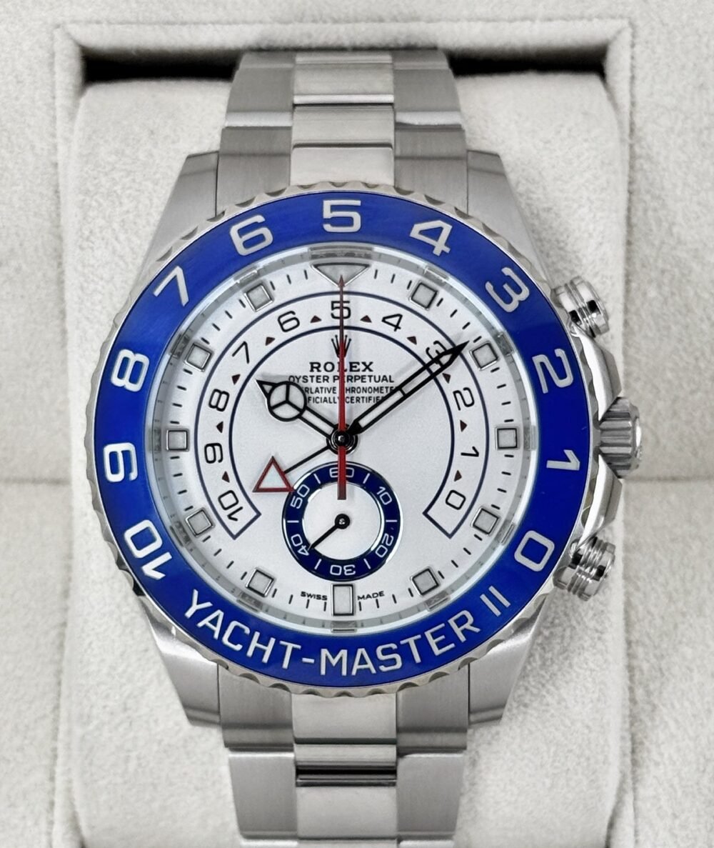 2022 Rolex Yacht-Master II 44mm 116680 Stainless Steel White Dial