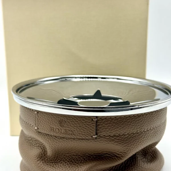Rolex Brown Leather Ashtray