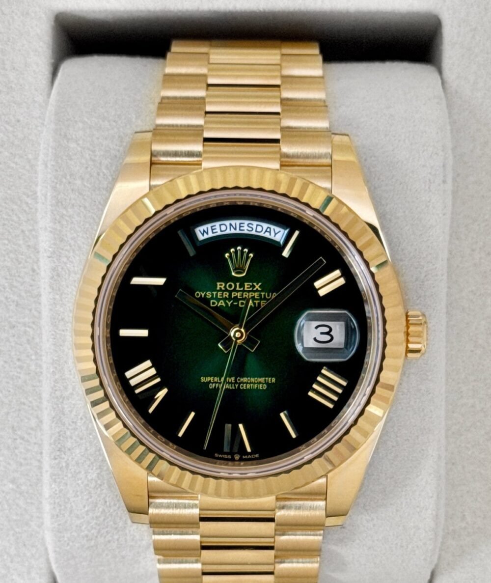NEW 2026 Rolex Day-Date 40mm 228238 Presidential Green Ombre Dial