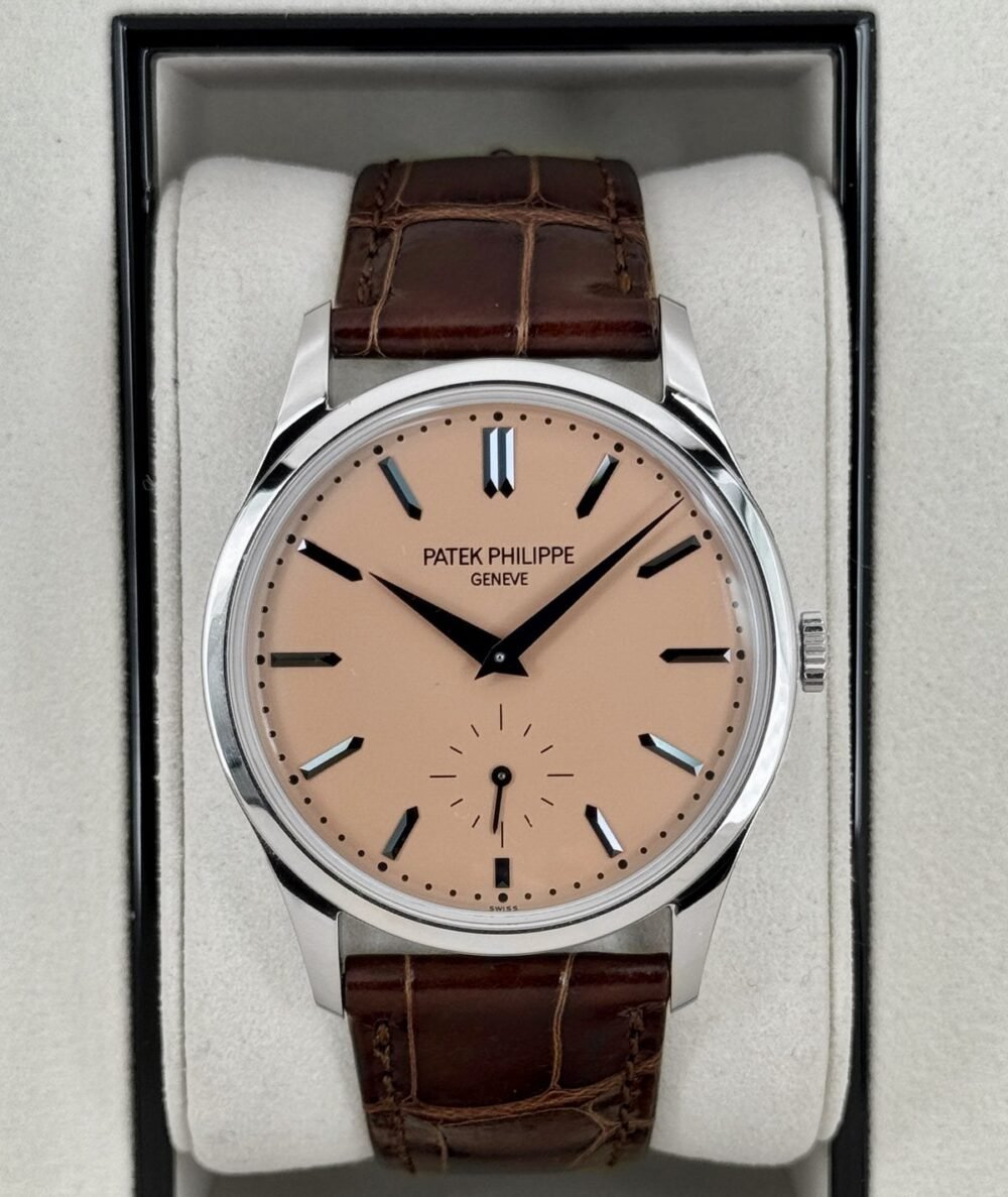 2026 Patek Philippe Calatrava 38mm 6196P Platinum Rose Gilt Opaline Dial