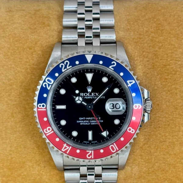 2001 Rolex GMT Master II "Pepsi" 40mm 16710 Stainless Steel "Collectors Set"