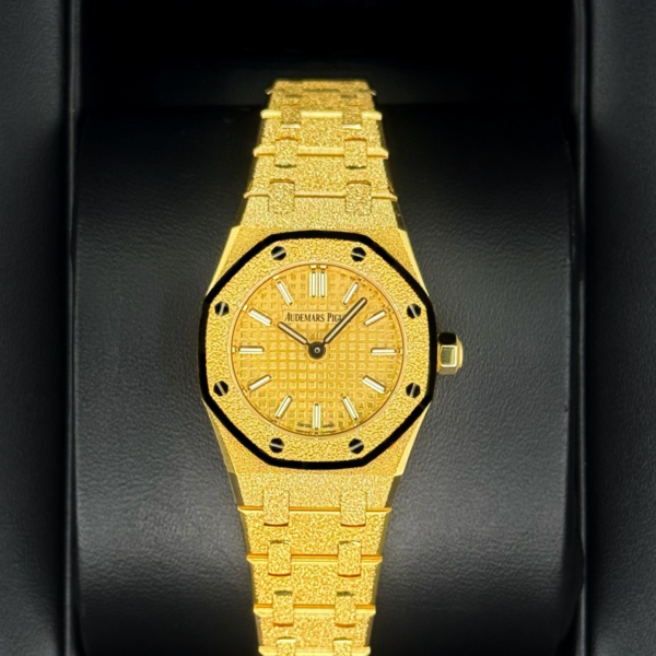 NEW 2026 Audemars Piguet Royal Oak Mini Frosted 23mm 67630BA Yellow Gold Dial