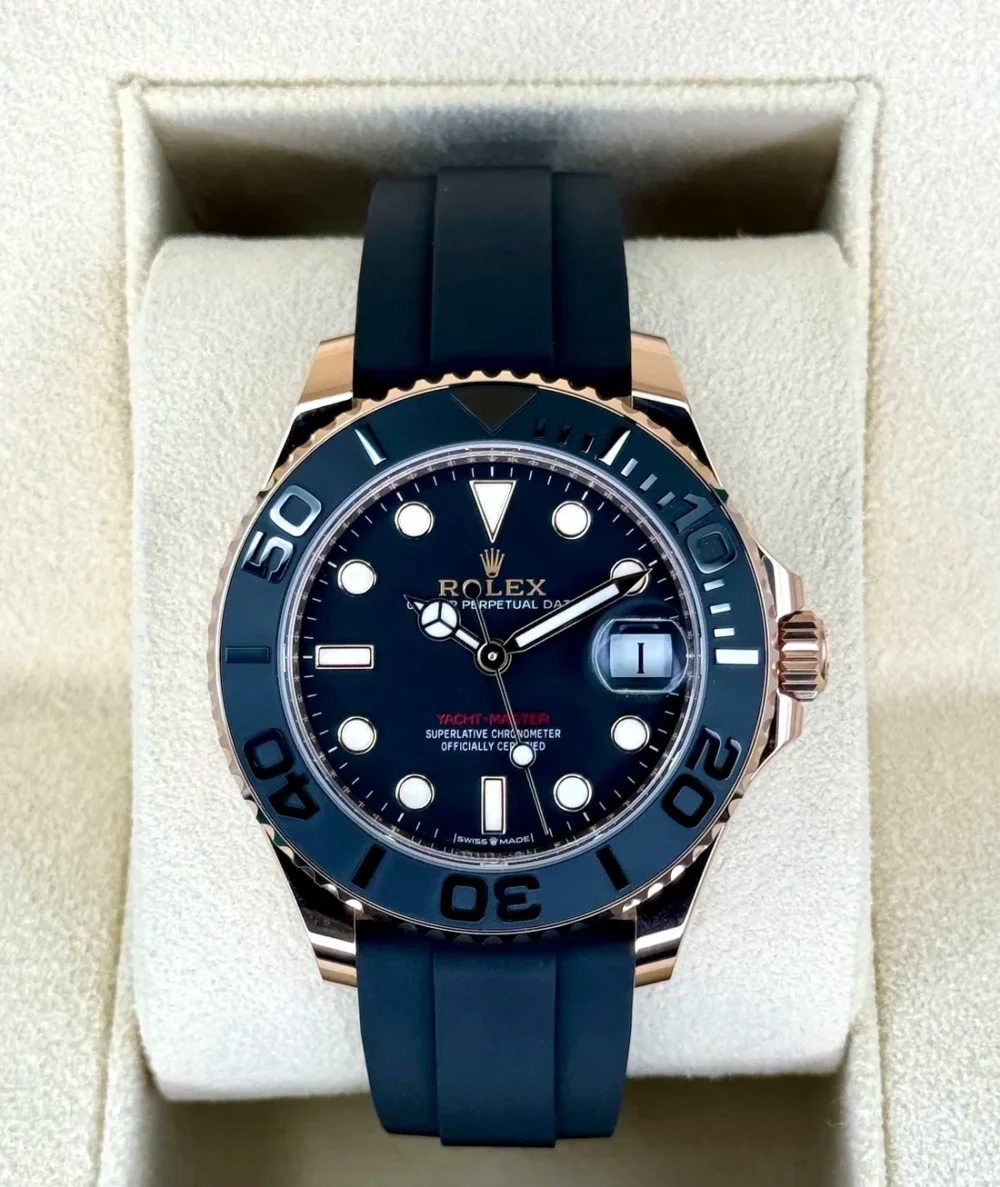 NEW 2023 Rolex Yacht-Master 37mm 268655 Rose Gold Black Dial