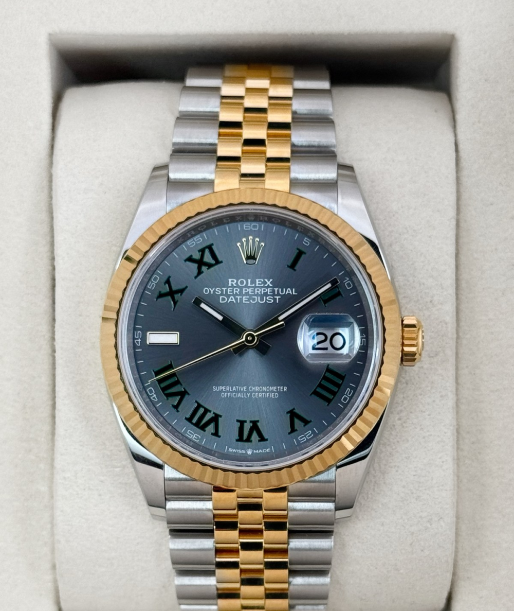 NEW 2026 Rolex Datejust 36mm 126233 Two-Tone Jubilee Wimbledon Dial