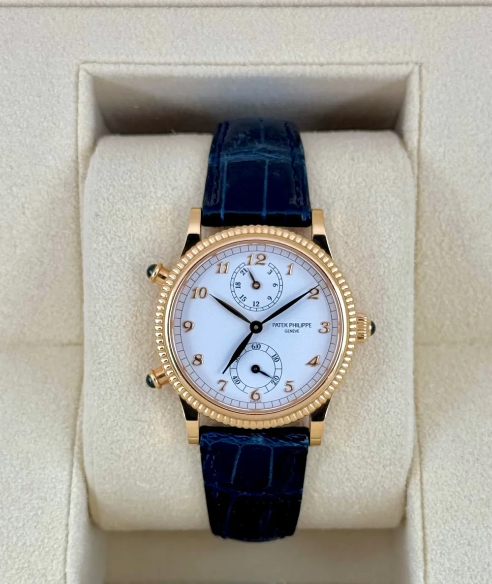 2002 Patek Philippe Travel Time 18k 29mm 4864R Yellow Gold White Dial