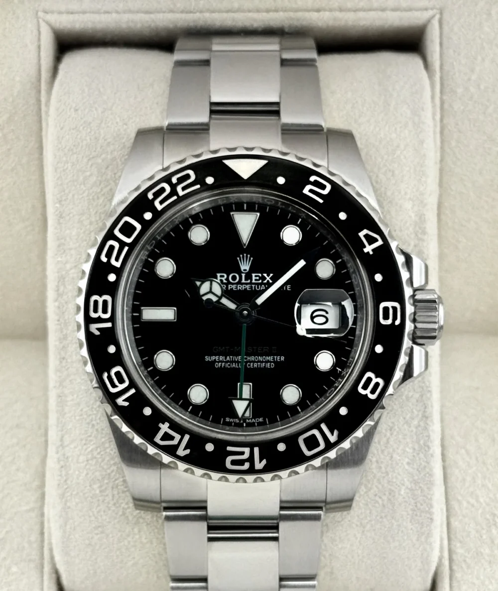 2018 Rolex GMT-Master II 40mm 116710LN Stainless Steel Black Dial