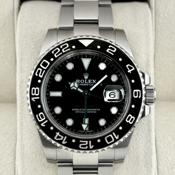 2018 Rolex GMT-Master II 40mm 116710LN Stainless Steel Black Dial