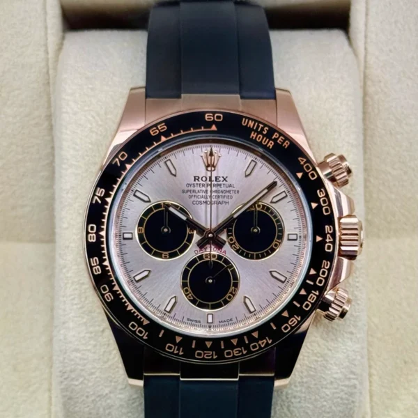 NEW 2025 Rolex Daytona 40mm 126515LN Rose Gold Oysterflex Sundust Dial
