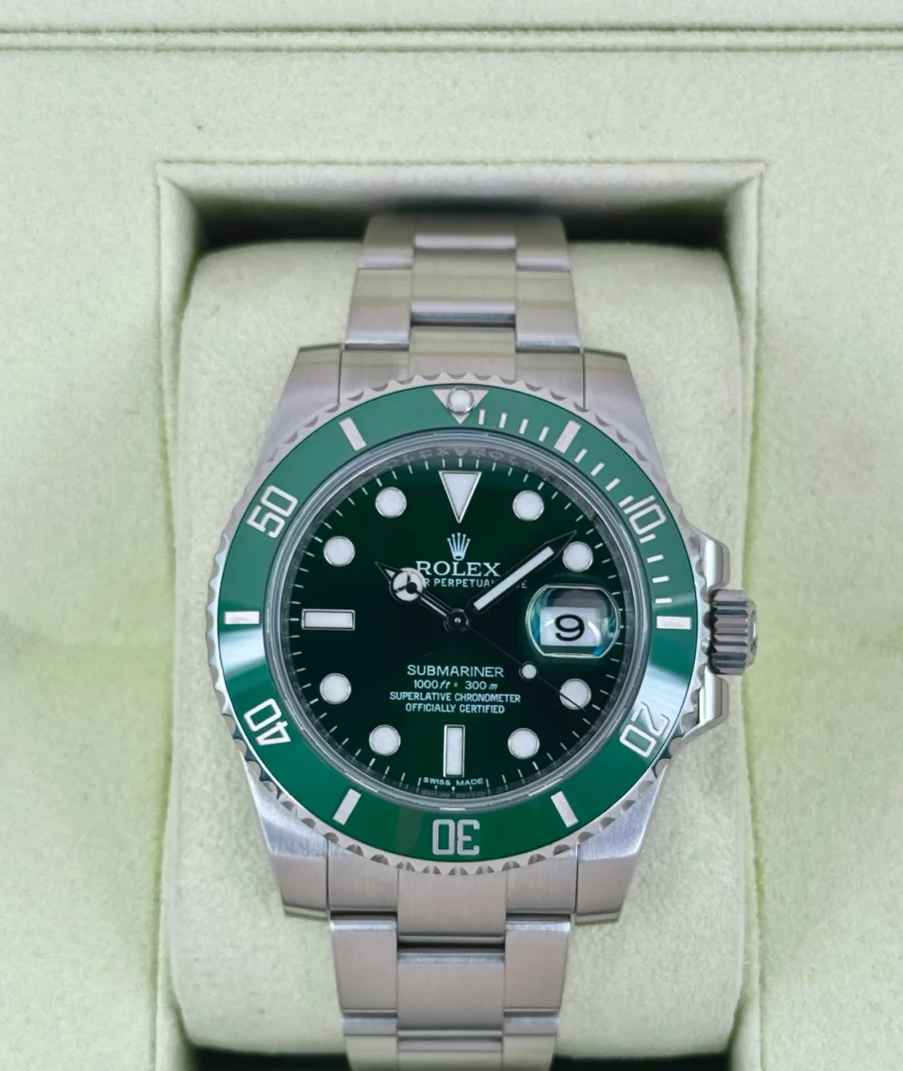 2014 Rolex Submariner "Hulk" 40mm 116610LV Green Dial